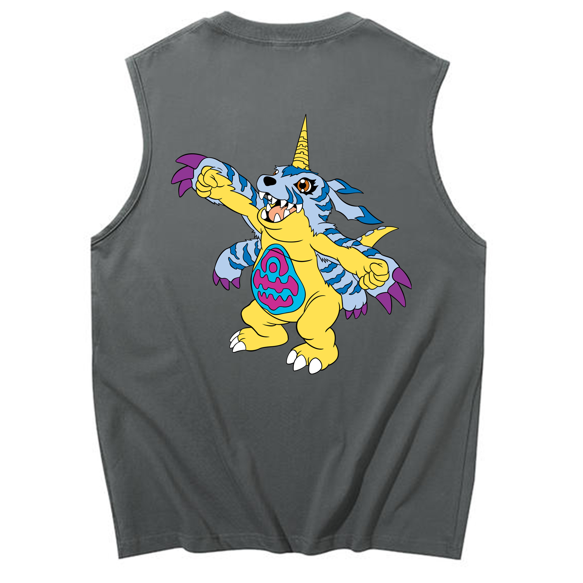 （画像用） Digimon デジタルモンスター/デジモン コットン100％タンクトップ（背面プリント）